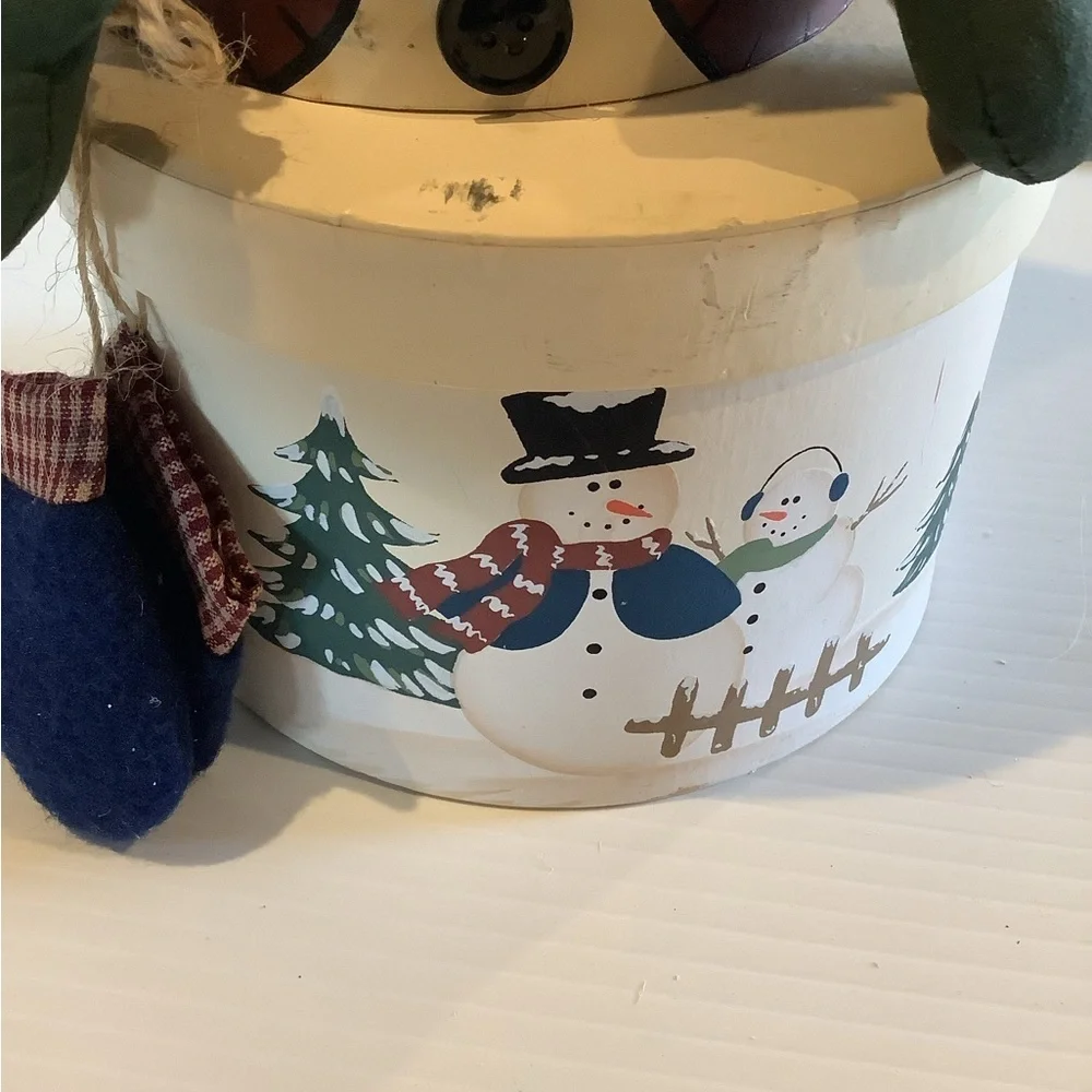 Vintage 3-Tier Stacking Snowman Gift Box – 1990s Holiday Decor